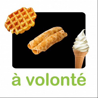 Luikse wafels, vanille-ijs & pannenkoek a volonté